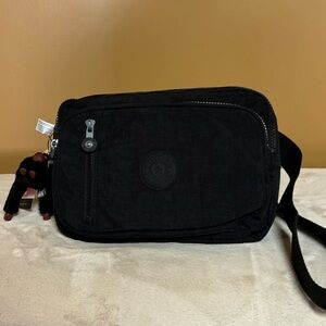 NWT 🦍 KIPLING Tarry Nylon Belt Bag Fanny Pack w/ Monkey Keychain - Black